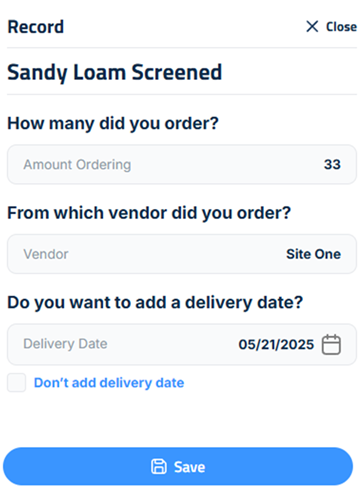 Figure 3:  Ordering a single product.