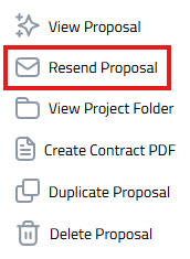 Figure 3: How to resend a proposal.