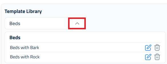 Figure 7: Template button dropdown.