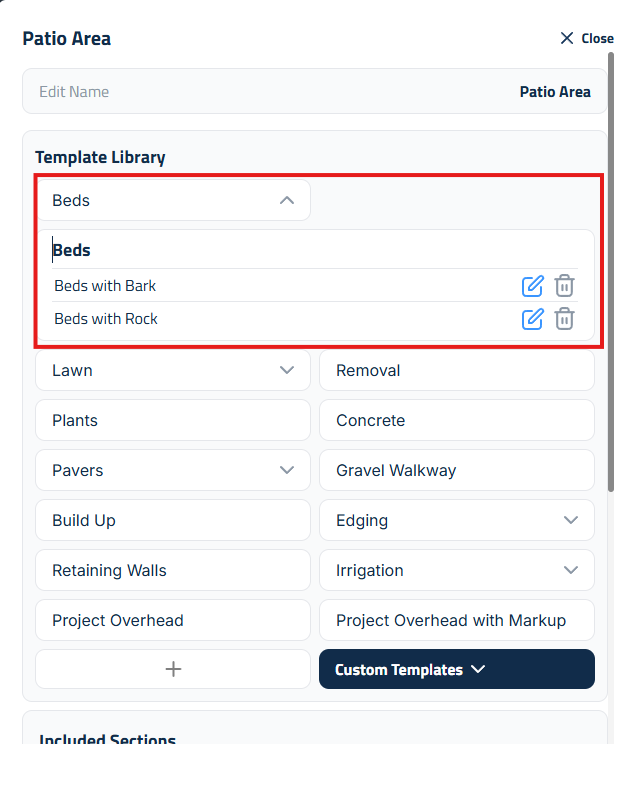 Figure 2: Template organization.