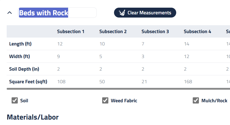 Figure 9: Providing material alternatives.